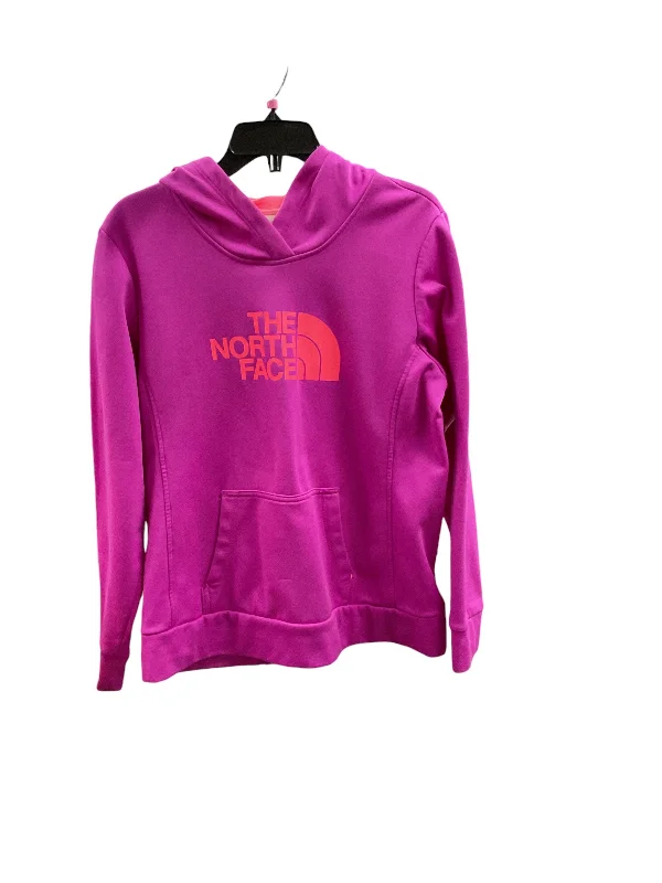 Sweatshirt Hoodie By North Face In Purple, Size: L