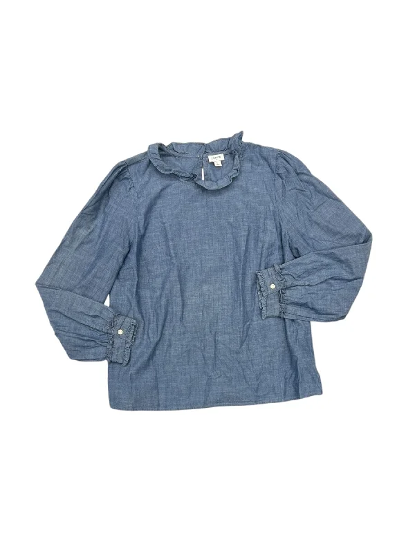 Top Long Sleeve By J. Crew In Blue, Size: L