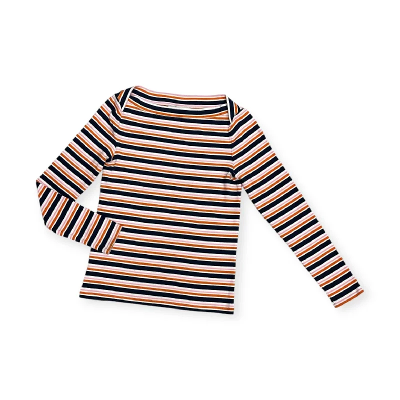 Top Long Sleeve By Loft In Orange & Pink, Size: M