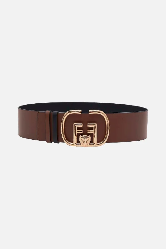 REVERSIBLE BUCKLE BELT TAN