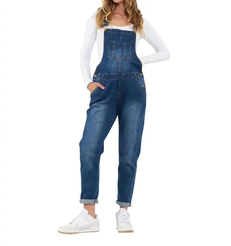 Denim Overalls In Indigo