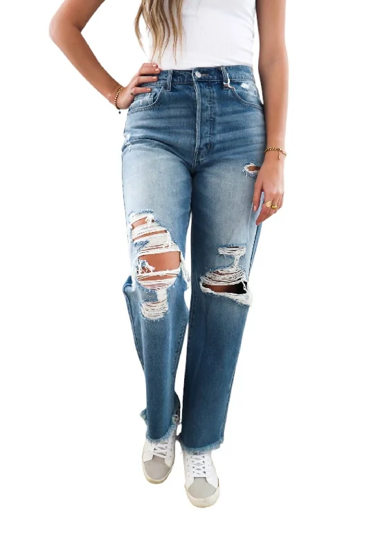 Julia Dad Jeans In Light Denim