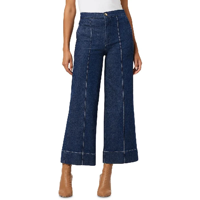 Womens High Rise Bell Bottom Wide Leg Jeans