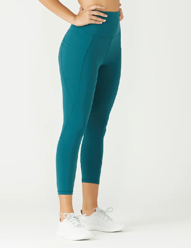 Glyder Top Notch 7/8 Fitness Leggings - Dark Teal