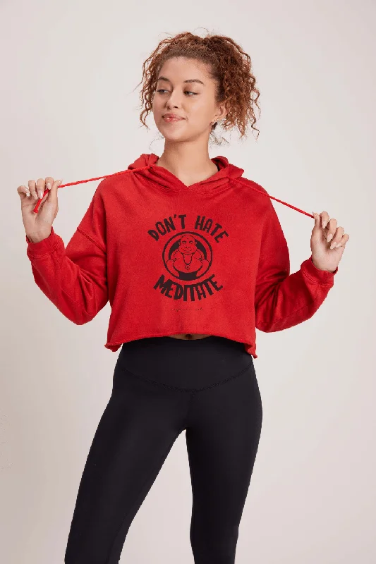 Niyama Sol Don't Hate Meditate Hoodie - Red