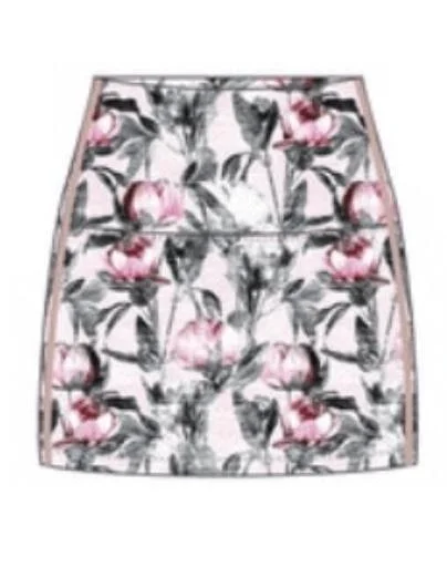 Wear It To Heart Pink Peony High Waist Skort